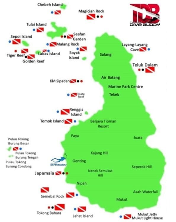 Tioman Island Map